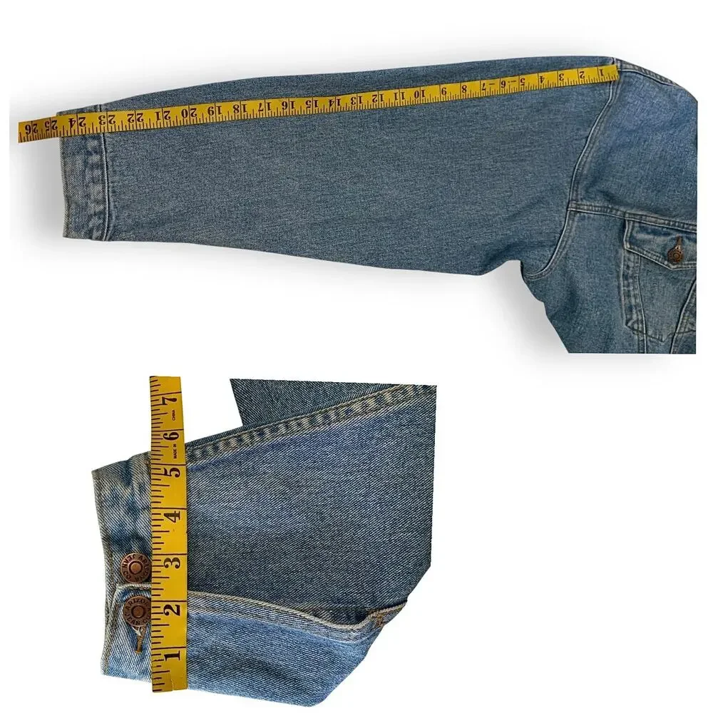 Vintage Arizona Jean Co Blue Jean Denim‎ Trucker Jacket Stonewash Mens Size XLg - Picture 10 of 10